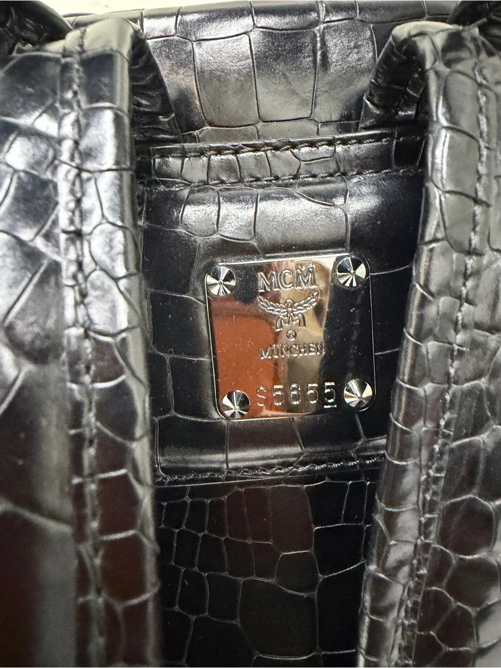 Rare MCM Black Duke Odeon Large Backpack with Gunmetal Hardware